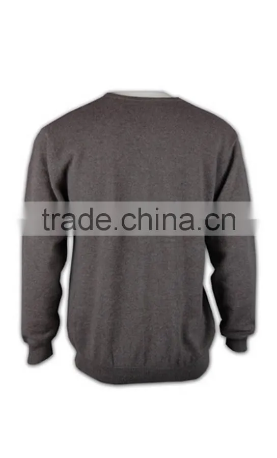 ISO9001/BSCI Manufature loose v-neck mens grey cardigan sweater