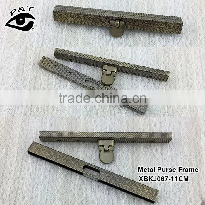 11CM embossed pattern metal purse frame antique frames for handbags