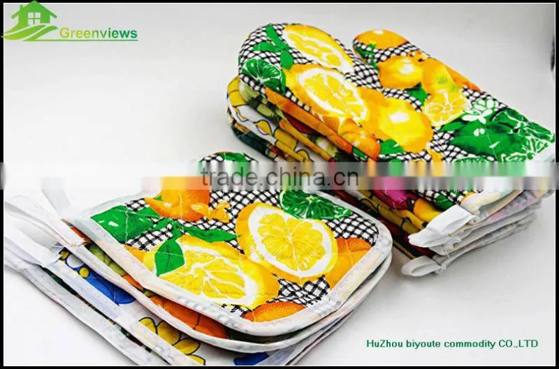 kitchen set towel/pot holder oven mitts kitchen cooking set Oven Glove Pot holder