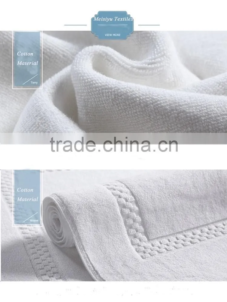 China supplier custom jacquard hotel bath mat sets