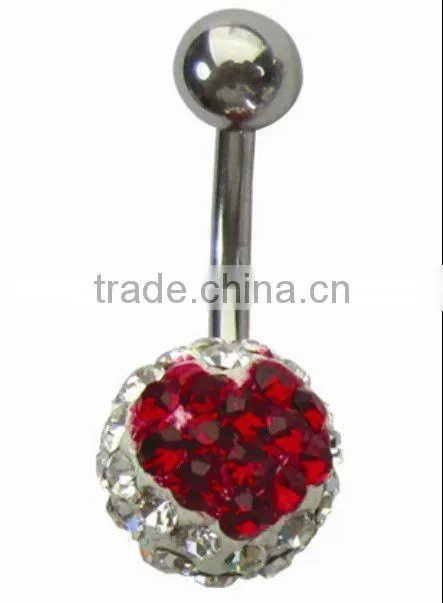 China body jewelry naval ring lemon yellow