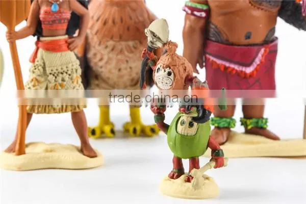 Newest Disny movie Moana action figures set of 10pcs, PVC Mini figure Moana figures
