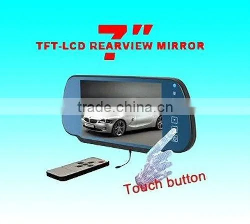 car rearview lcd monitor with bluetooth handsfree and 7 inch touch panel
