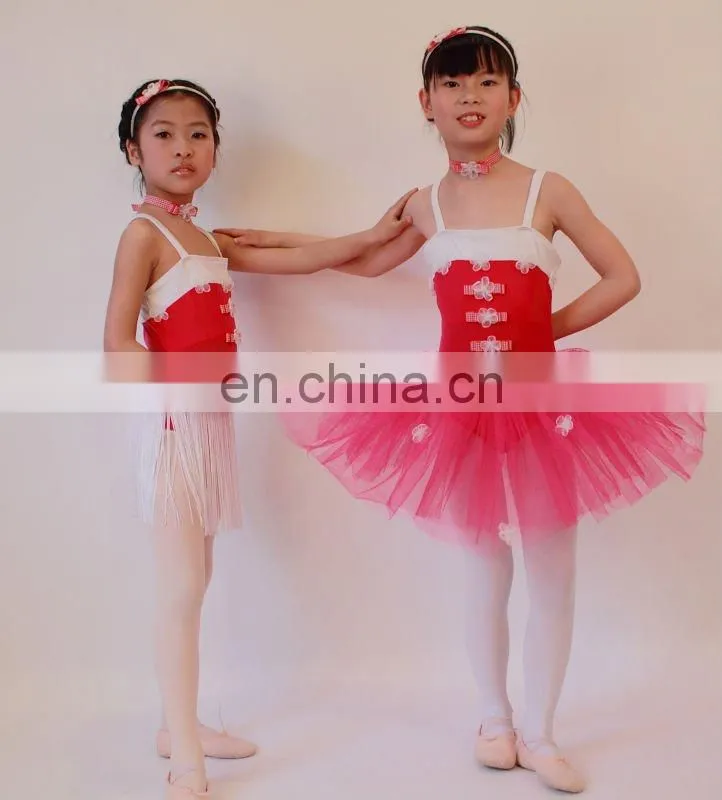 2012 ANNA SHI Children's Latin dance Skirt with tassels/latin dance costumes/spandex leotard