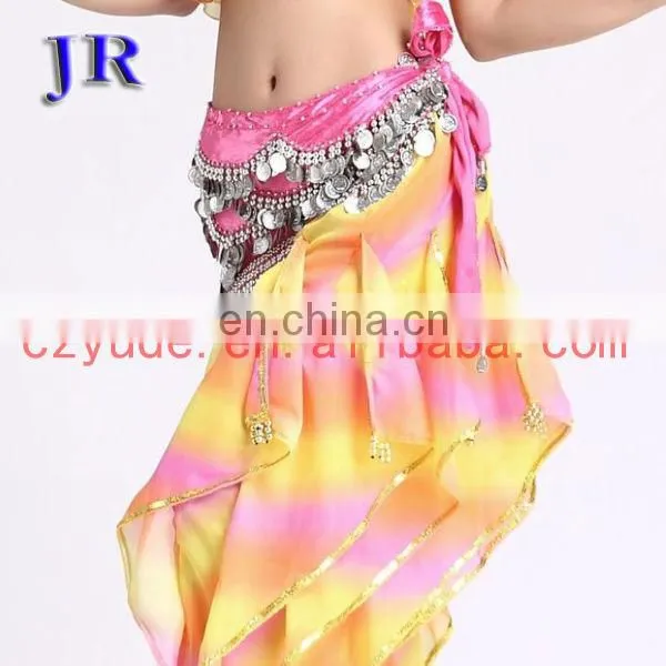 Cheap 400 coins belly dance hip scarf with silver coins Y-2008#