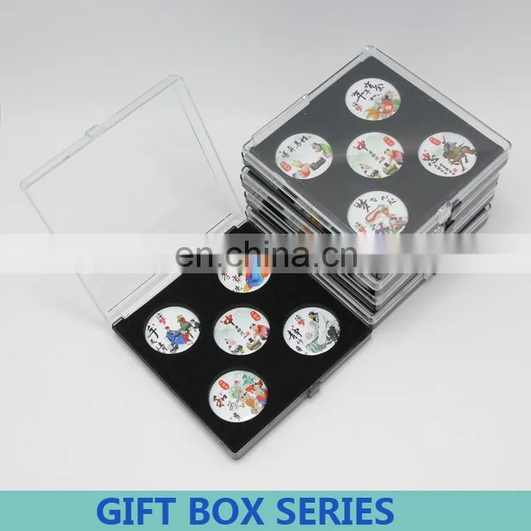 32mmSeries plastic empty gift packing boxes Badge gift box