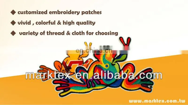 Embroidered brand logo custom embroidery patches sew on / iron for clothing