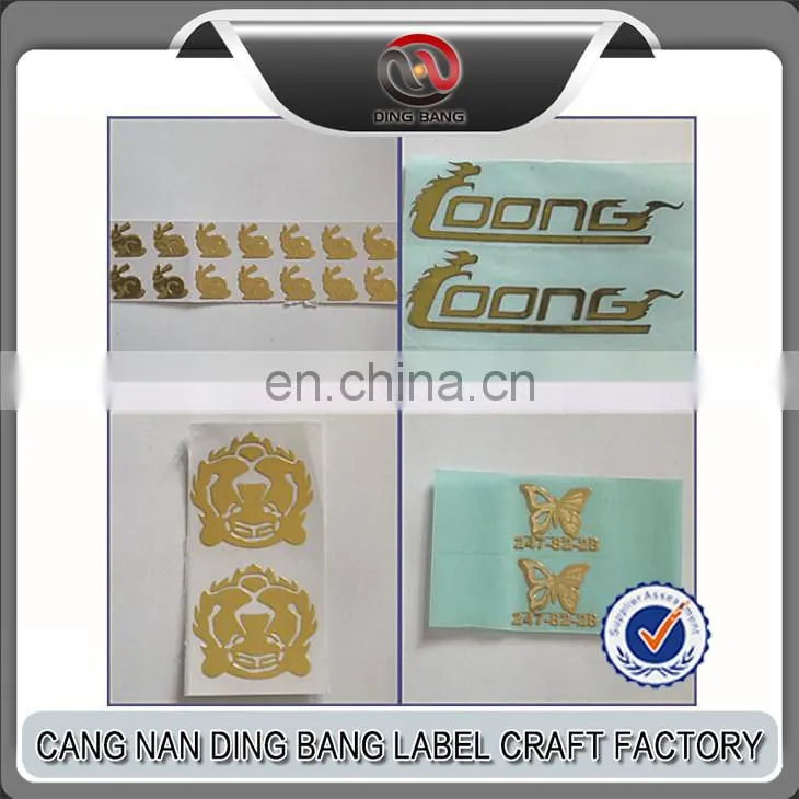 Top Quality Equipment Decoration Use Stong Self Adhesive Custom Logo Sliver /Gold Nickel Sticker