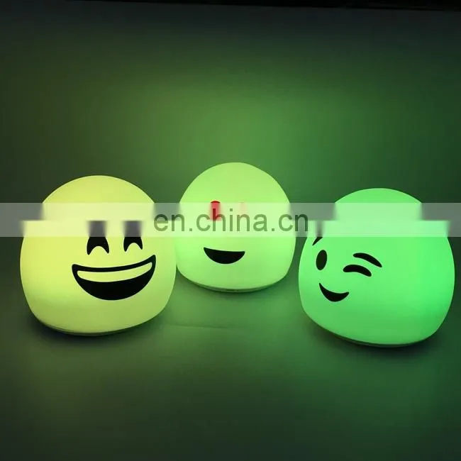2017 colorful silica gellamp led silicone light ball Emotion lamp for night