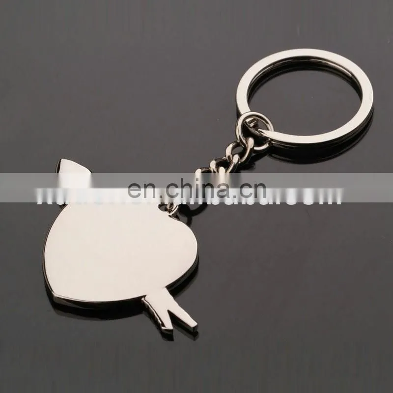 Fashion high quality zinc alloy for love diamond heart and arrow keychain