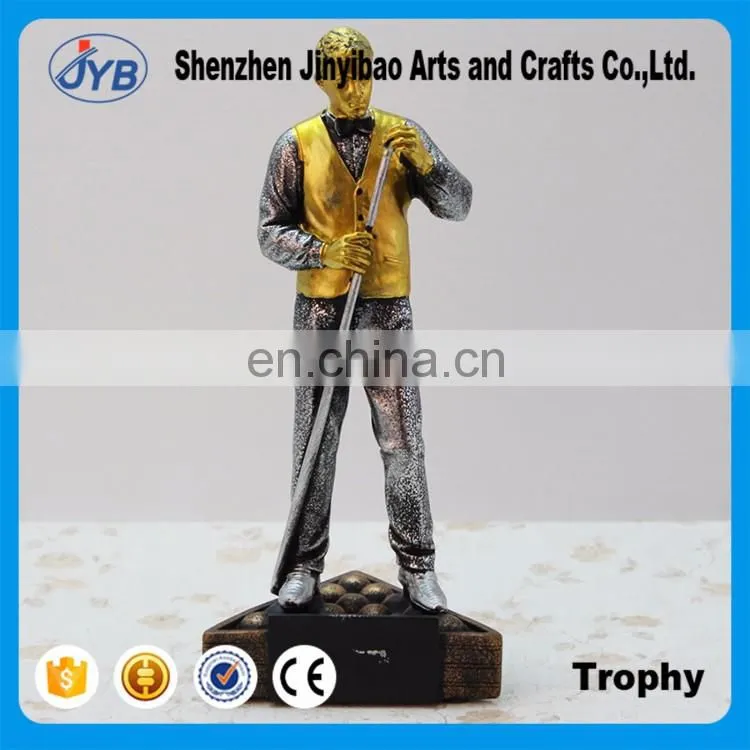 Gold and silver trophy billiard figures Creative resin decoration Wholesale of Arts and crafts