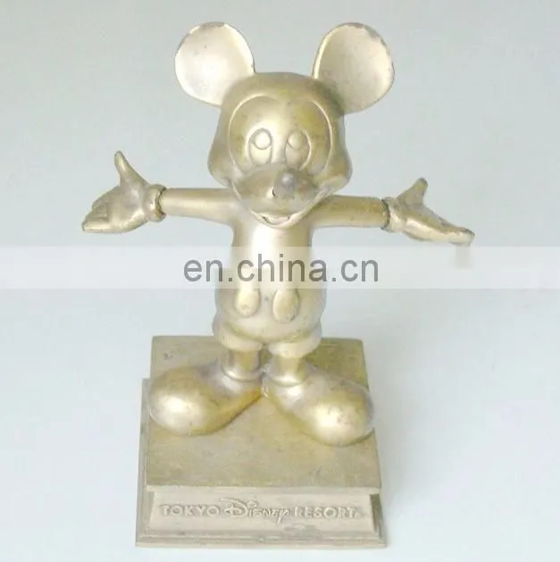 zinc alloy gold plating Mickey Metal trophy