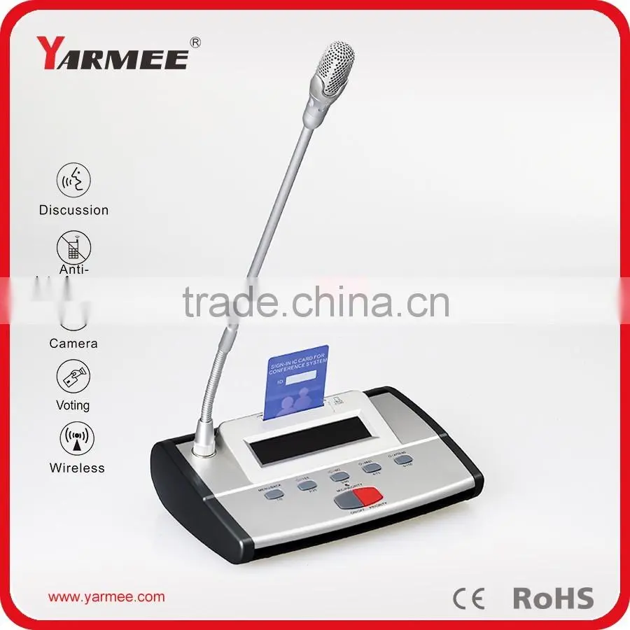 Professional wireless full functions conference system with voting device