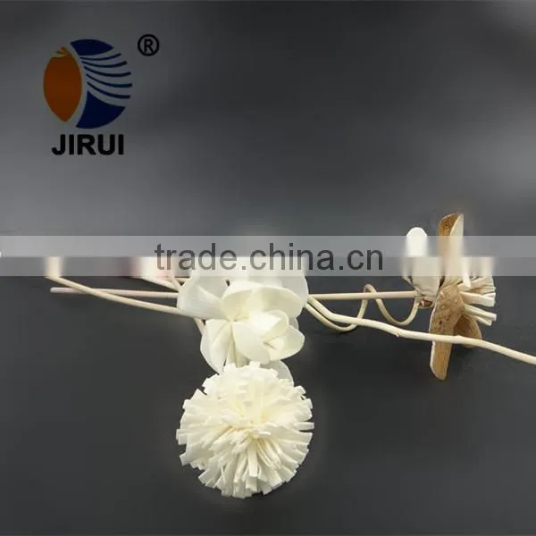 Rose PE flower for diffuser with wire