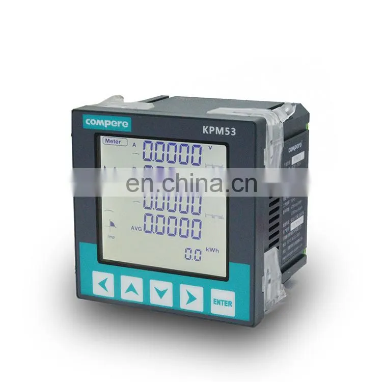 3 phase rs485 modbus LCD digital panel multifunction electric meter