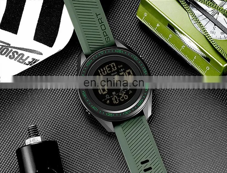 Sanda 6013 Multi Functional Digital Men Wristwatch Water Resistant LED Luminous Clock Sport Wrist Watches for Men