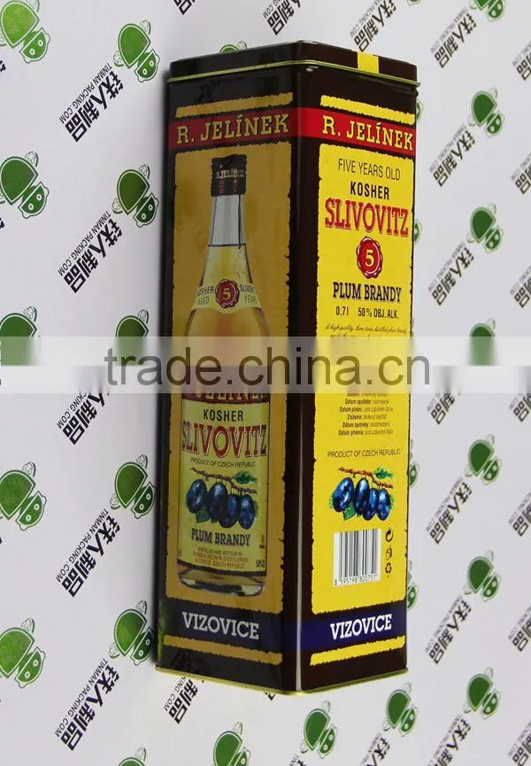 Rectangular Wine tin can, wine tin box