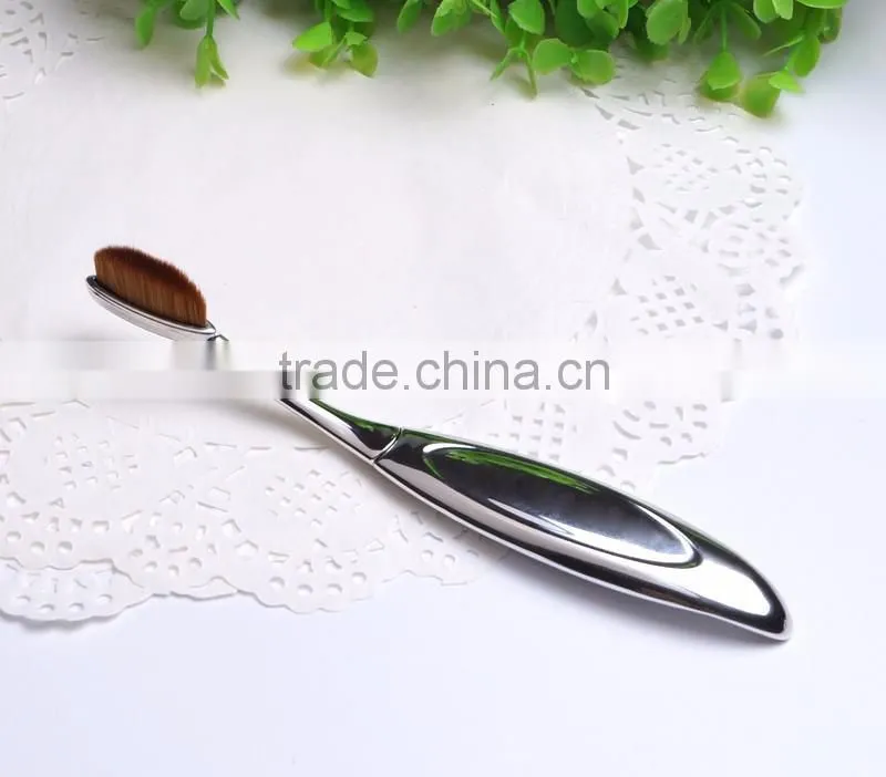 High quality facial synthetic hair powder foundation brush oval makeup brush set