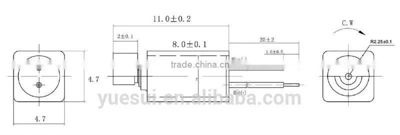 4mm coreless 3.0v dc motor for mobilephone, small toys