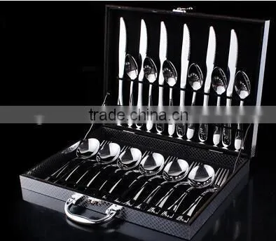 Modern new design stainless steel 24 piece cutlery set