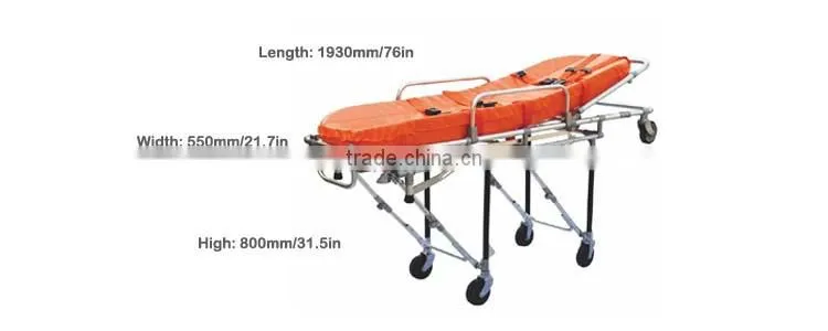More Comfortable Folding Ambulance Stretcher With Handle Control