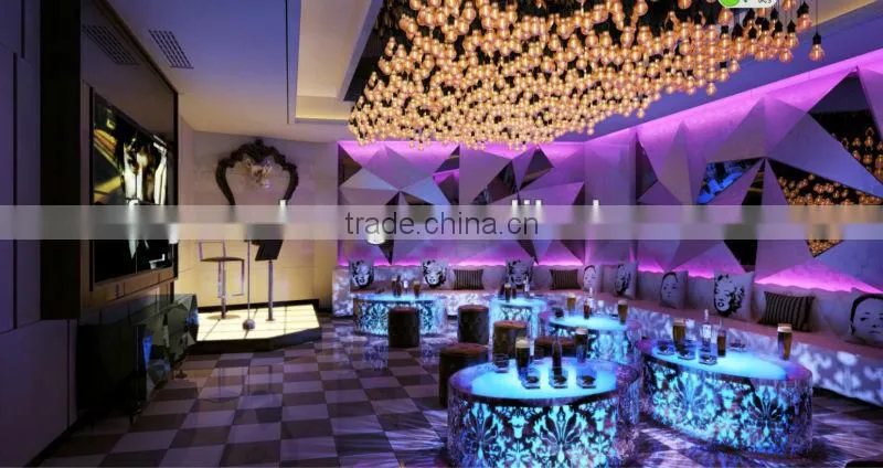 glass top flower stand&coffee table for clubs