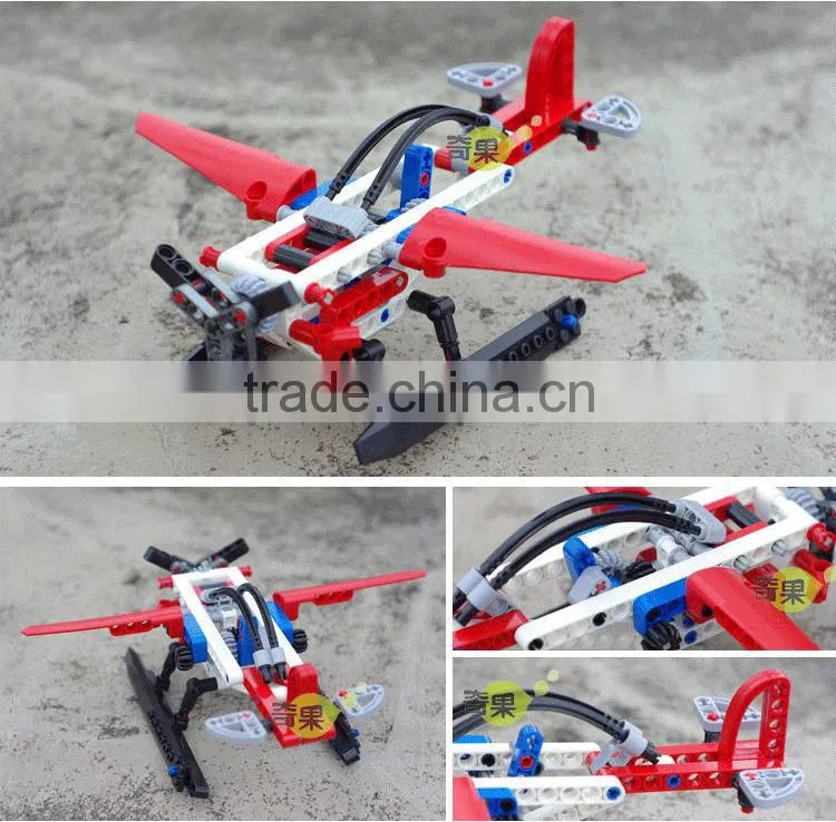 Decool bricks Airplane 116pcs Transport Series Helicopter Seapland Model Building Block Sets Educational DIY Toys for children