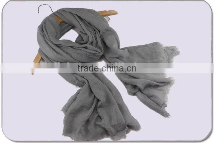 2014 Winter New Arrival Solid Grey Color Fashion Lady Scarf