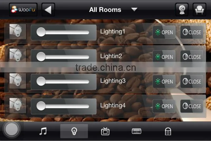 Zigbee touch screen wireless smart home control home lighting automation