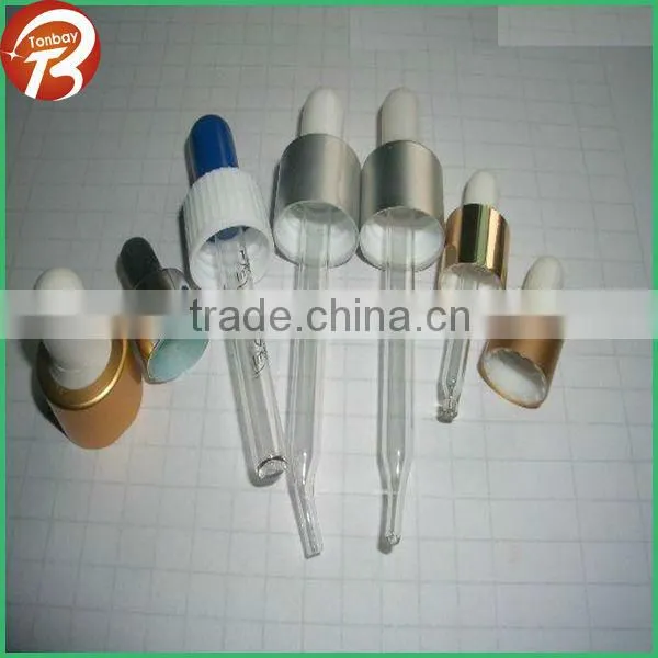 Glass dropper for amber glass bottle