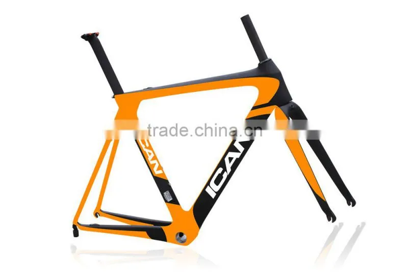 New Full Carbon Aero Road Bike Frame Adjustable Seatpost UD Matt BB86(DI2)