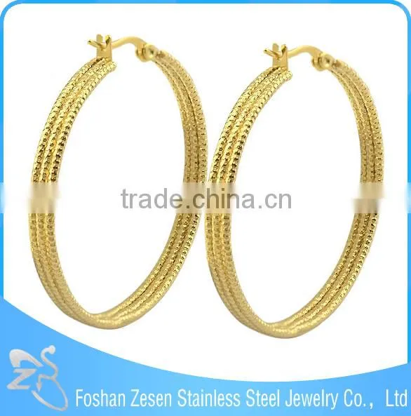 ZS17268 beautiful designed hoop earrings 2 gram gold beautiful designed earrings
