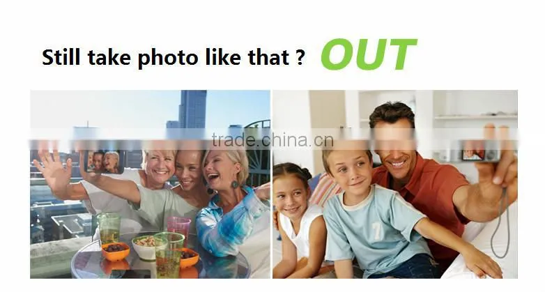 2015 new fashion selfie stick with remote and bluetooth