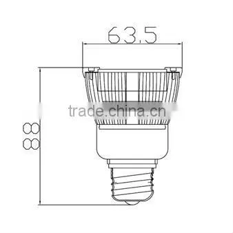 par20 par led lighting 7.5w downlight,nichia led