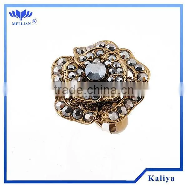 Amethyst Blue Fire Opal Ring Fashion Jewelry