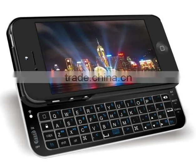 Sliding bluetooth wireless keyboard case for iphone 5 5s