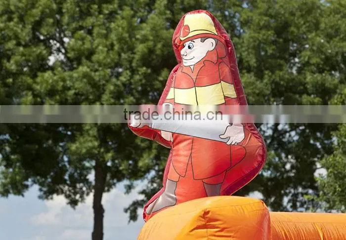 Hot sale inflatable rock climbing wall climbing tower fire truck inflatable climbing wall