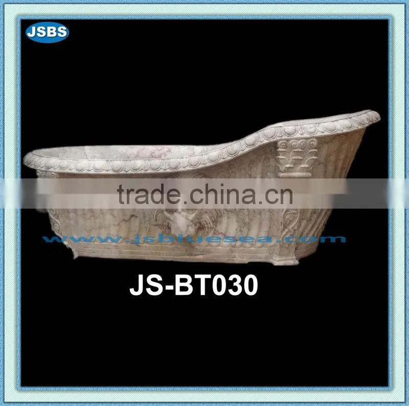 cheap design hand carved solid marble bathtub