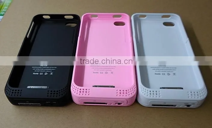 2014 New Arrival!! external backup battery case , Top quality External battery case, battery case for Mobile 4 4s