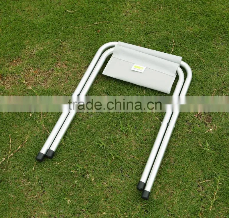 Silver fabric folding chair