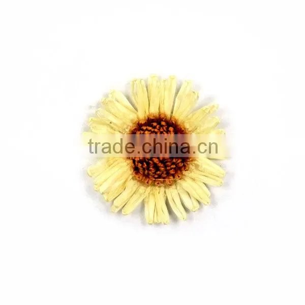 Hot sale designs sunflower applique hat corsage