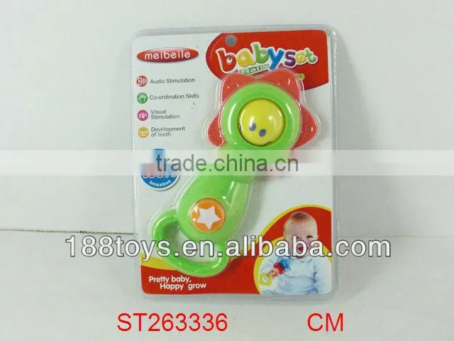 plastic funny toy baby rattle set