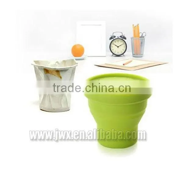 Collapsible silicone travel cup in beautiful candy color