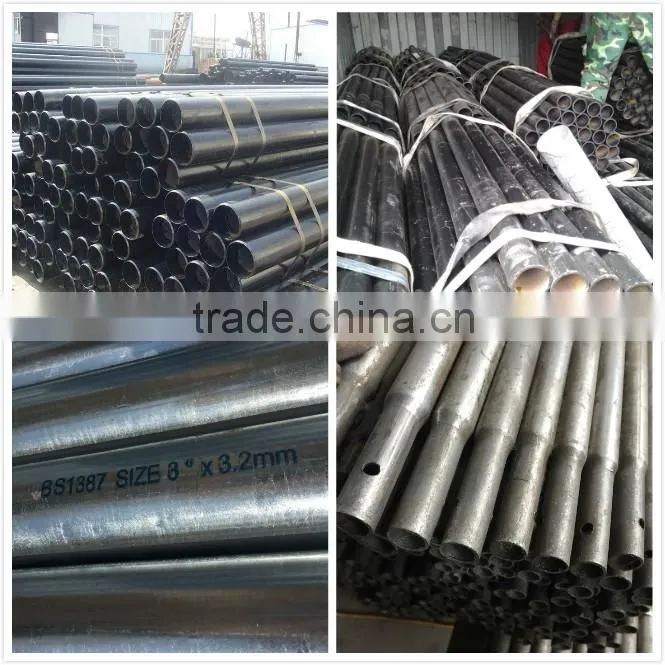 China Suppliers round welded black ERW pipe steel tube