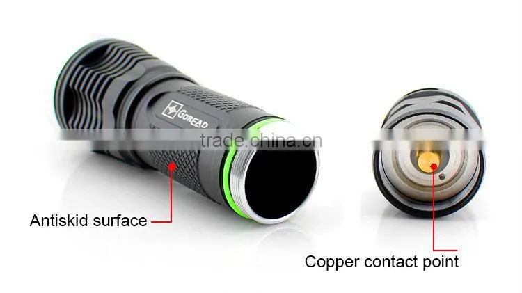 GOREAD Y5 High bright rechargeable XML T6 10W tactical flashlight