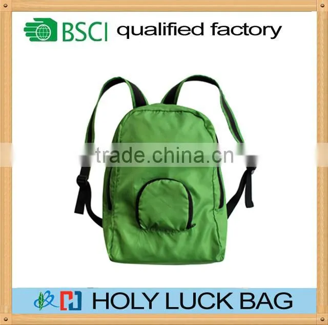 New fashion foldable backpack customized double shoulder bags HL-PB169