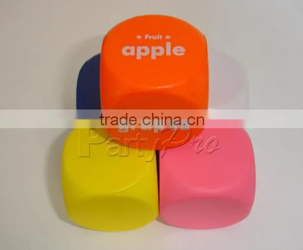 Partypro PU Foam Custom Logo Wholesale Custom Dice Cube Stress Ball
