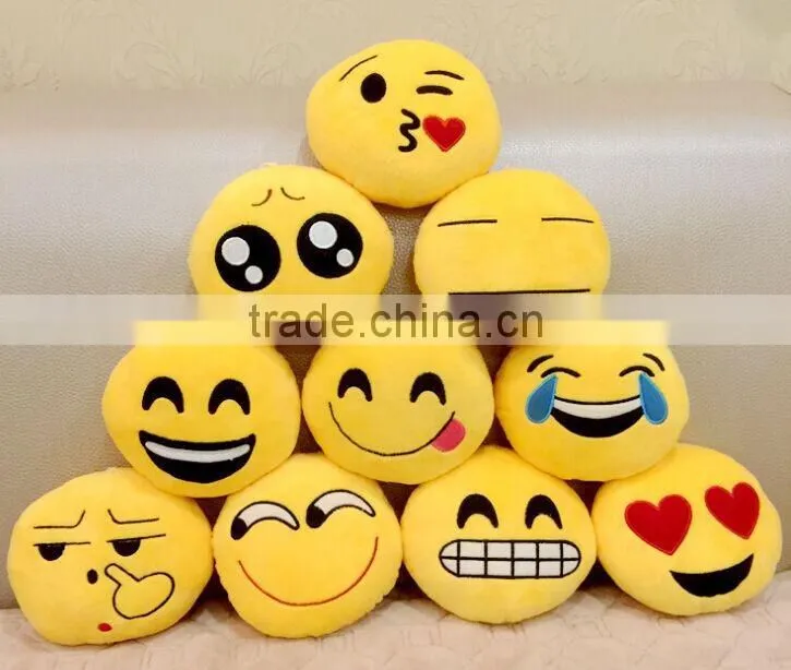 Funny emoji pillow Custom factory emoji key chain emoji key ring
