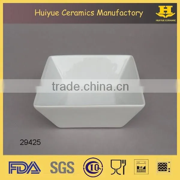 porcelain square salad bowl white
