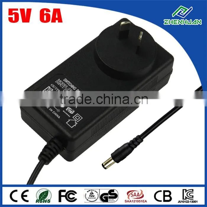 AU adapter wall plug 5V 6A adapter for televisions